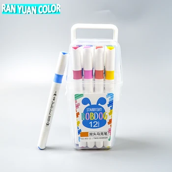 12-цветная двуглавая маркерная ручка с ароматом на водной основе, художественные маркеры, школьные принадлежности для ведения дневника
