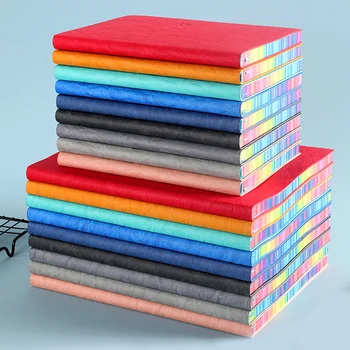 Блокнот Rainbow Edge формата А5, 120 листов/книга, мягкая обложка, сгибающаяся, горизонтальная линия внутри страниц, канцелярские принадлежности для офиса Daily QP-117