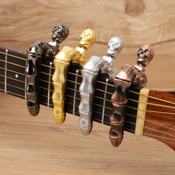 Пальцы с черепом Классный дизайн Гитарный капо для акустической электрогитары гавайской гитары Аксессуары для гитары Запчасти Guitarra