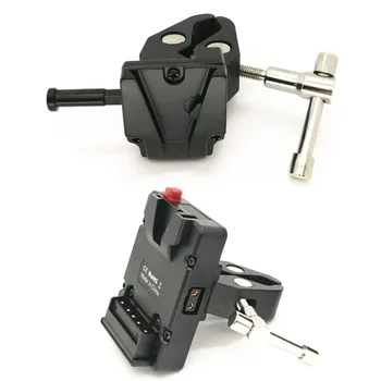 Мини-Быстроразъемная Батарейная Пластина с V-образным креплением Mini V-lock Питание с помощью зажима типа 