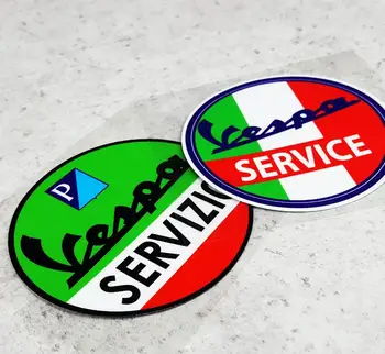 Сервисные наклейки Vespa с флагом Италии, виниловые наклейки для мотоциклов, наклейки для мотокросса, светоотражающие для квадроциклов, супербайков, скутеров