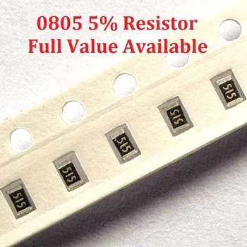 300 шт./лот SMD чип-резистор 0805 6.2R/6.8R/ 7.5R/8.2R/9.1R/ Сопротивление 5% 6.2/6.8/7.5/8.2/9.1/ Омные резисторы 6R2 6R8 7R5 8R2 9R1 K