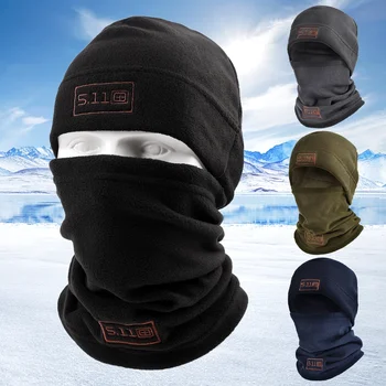 Балаклавы, Зимняя шапка для защиты от холода, Флисовая утепленная шапка Для мужчин, Женские головные уборы, Велосипедный Ветрозащитный шарф, Модный мягкий
