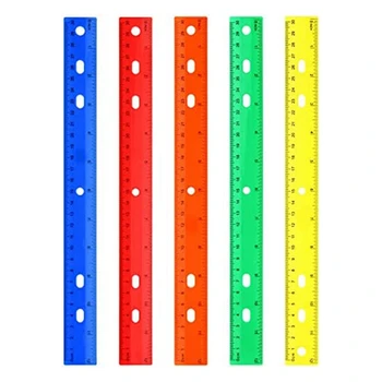 5 шт., 5 видов цветных измерительных инструментов, прямая пластиковая линейка для детских школьных канцелярских принадлежностей