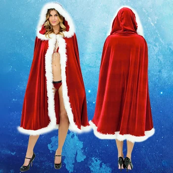 Роскошный дизайн, костюм Санта-Клауса Из высококачественных материалов, Рождественский плащ, привлекающий внимание и праздничный для ролевых игр, золотой бархатный плащ