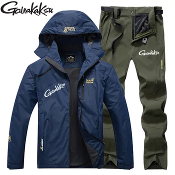 Демисезонные тонкие уличные куртки Мужские спортивные комплекты Облегающие ветрозащитные водонепроницаемые брюки для альпинизма Походные костюмы для рыбалки