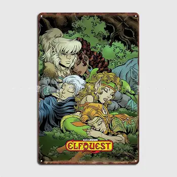 Elfquest: Настоящий Мир Ii Металлическая Табличка Плакат Клубный Домашний Паб Гараж Винтажная Настенная Живопись Жестяные Вывески Плакаты