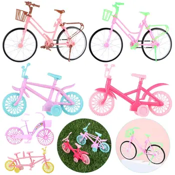 Креативные Разноцветные игрушки, Реквизит для фотосъемки, Кукольный велосипед, Аксессуары для кукольного домика, модель велосипедной сцены, Миниатюрный велосипед