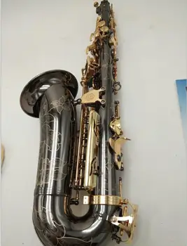 54 Никелированных старинных золотых клавишных Альт-саксофона с футляром и аксессуарами, Ми-бемоль-Саксофон, Духовые Инструменты