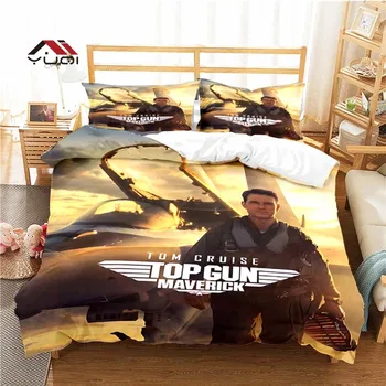 Комплект пододеяльников с классическим рисунком из фильма Topgun, постельное белье для взрослых, детский комплект постельного белья, стеганое одеяло, комплект постельного белья 10 размеров