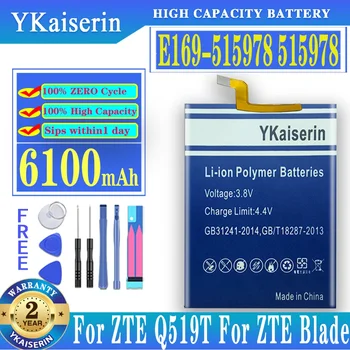 YKaiserin E169-515978 E169 515978 Аккумулятор для Телефона емкостью 6100 мАч Для Смарт-мобильного Телефона ZTE Blade X3 Q519T D2 A452 + Бесплатные Инструменты