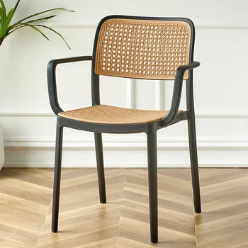 Обеденный стул в минималистском стиле с пластиковым акцентом, комод для угощения, Кресло для ленивой косметики, Европейская Кухня, Мебель для дома в отеле Cadeira