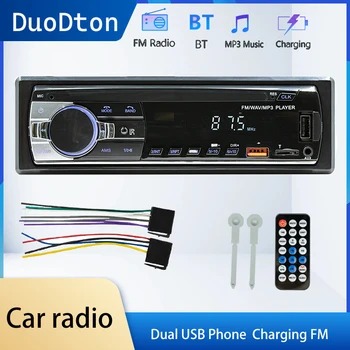 Автомобильный радиоприемник DuoDton, стереоплеер, цифровой Bluetooth, MP3-плеер TDA-1028, 60Wx4, FM-аудио, стереомузыка, USB/SD с встроенным входом AUX в приборной панели