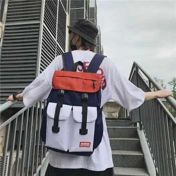 Корейский мужской рюкзак большой емкости, водонепроницаемый рюкзак для путешествий, Женский деловой рюкзак для ноутбука, Студенческий школьный рюкзак, сумка через плечо