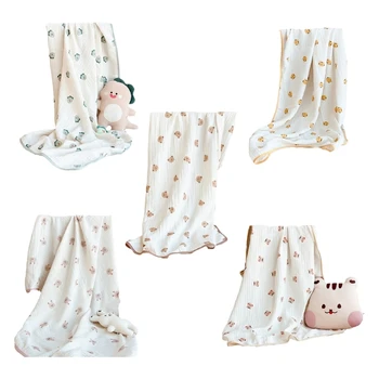 Пеленальное одеяло из 2 слоев хлопчатобумажной марли Детское одеяло для кондиционирования воздуха Одеяла для новорожденных для маленьких мальчиков и девочек