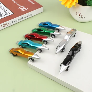 1ШТ Забавный дизайн игрушки гоночного автомобиля Шариковые ручки Креативная Пластиковая Шариковая ручка для детей