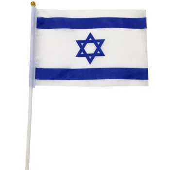 Ручной флаг Израиля, Национальный Флаг Израиля, Маленький Ручной Развевающийся Флаг, Украшение для дома, аксессуары для флага