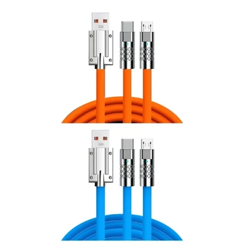 USB Мультикабель для зарядки 2 в 1 несколько телефонных шнуров USB C мультикабель с разъемом microUSB типа C для телефонов и планшетов