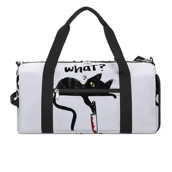 Кошки, какие спортивные сумки, Забавные черные кошки, большая спортивная сумка, Оксфордская пара, сумка для путешествий, Забавная сумка для фитнеса