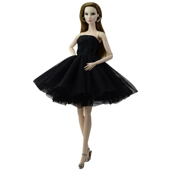 1 шт. платье, черная кружевная юбка, балетное платье, модный танцевальный наряд, праздничная одежда для куклы Барби, аксессуары, детские игрушки