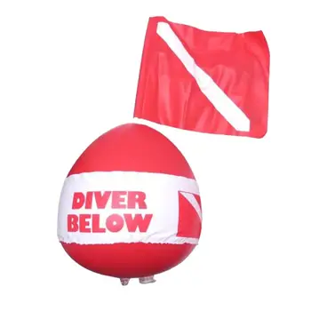 Поплавок для дайвинга, подводный поплавок с флажком для дайвинга, портативный надувной поплавок, буй, мяч для дайвинга, подводного плавания с маской и трубкой.