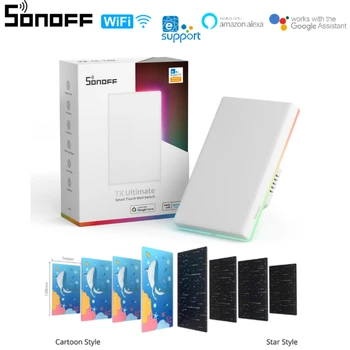 SONOFF T5-120 Wifi Умный Выключатель Света Smart Switch US 1/2 /3C Настенный Сенсорный Выключатель Умный Дом Через Ewelink Alexa Google Home