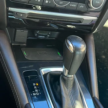 Автомобильное беспроводное зарядное устройство Qi для Mazda 6/ATENZA 2014-2018, Зарядная панель 15 Вт, быстрая зарядка телефона, Держатель для мобильного Телефона, Аксессуары для интерьера