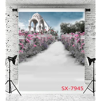Свадебное платье ZHISUXI Valentine's Пейзажный фон Красивая цветочная стена Фон для фотосъемки XH-32