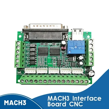 Гравировальная Доска MACH3 С ЧПУ 17 Портов 5-Осевой Интерфейс Драйвера Шагового Двигателя Плата Изоляции Оптрона С USB-Кабелем