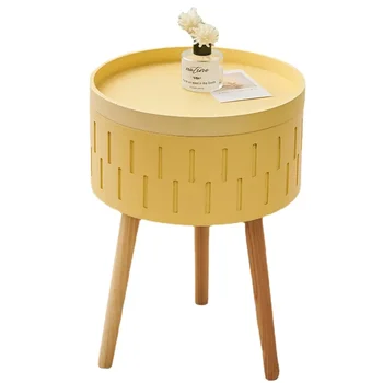 Кремовый прикроватный стул для спальни в стиле Ins, Современный простой журнальный столик, Маленький круглый столик, Креативный многофункциональный стул в скандинавском стиле