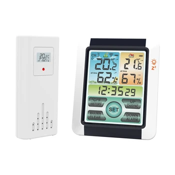 Датчик температуры с цифровым ЖК-экраном с функцией часов для дома, в помещении и на улице