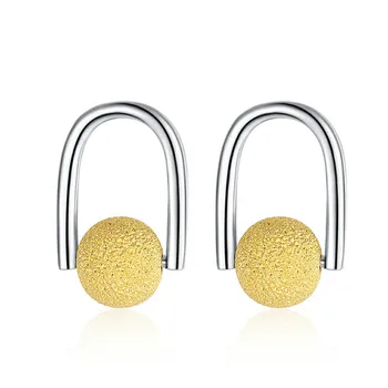 Простые Геометрические U-образные Золотые Серьги-шарики Для Женщин, Модные, Элегантные, Роскошные, Высококлассные Серьги И Ювелирные Аксессуары