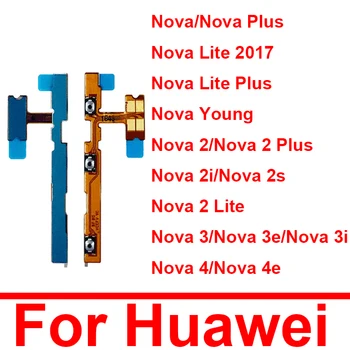 Гибкий кабель Громкости Питания Для Huawei Nova Young Lite Plus 2 3 4 2i 3i 3e 4e Lite2017 2 Lite 2 Plus Части Гибкой Ленты Аудиопереключателя