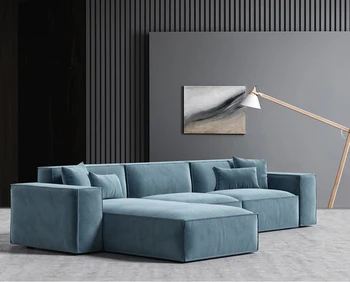 Итальянский простой квадратный комбинированный диван для нескольких человек, креативный уголок в скандинавском стиле, тканевый диван для гостиной высокого класса
