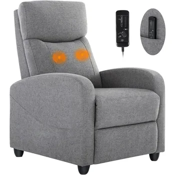 Кресло-качалка для взрослых, массажная ткань, небольшой диван-качалка для домашнего кинотеатра с регулируемой поясничной поддержкой, современный