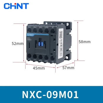 Новый Контактор переменного тока CHINT NXC-09M01 Заменит NC6-0901 9A 1NC AC220V 24V 380V Нормально замкнутым