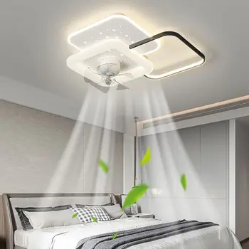 Новый Потолочный вентилятор в скандинавском стиле, светильник для гостиной, Светодиодный Невидимый Вентилятор, Потолочный вентилятор для спальни, Пульт дистанционного управления 110V 220V Ventilador