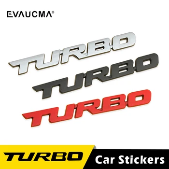 Металлические 3D-наклейки TURBO Car Universal Cool 3D Alloy Metal С буквой Turbo Из цинкового сплава, модифицированный стиль наклейки Turbo с турбонаддувом