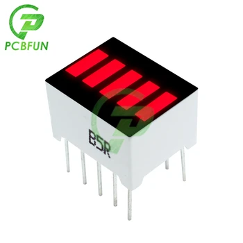 5 шт. оптом, 5-сегментный светодиодный дисплей красного цвета с 1-значной полосой для arduino