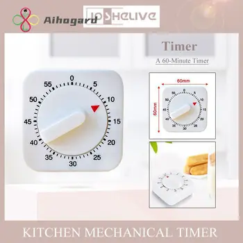 Точный хронометраж, механический таймер, простой в использовании кухонный таймер, белый цвет, прочный кухонный таймер на 60 минут с функцией обратного отсчета