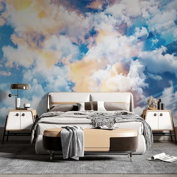 Пользовательские Фото 3D Красочные Облака Небо Природа Пейзаж Настенные Обои для Спальни Гостиная Телевизор Диван Декор Стен Нетканая Бумага