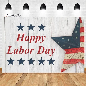 Laeacco, Фон для фотосъемки с Днем труда, Праздник Американского флага, Празднование Дня Независимости для взрослых, Портретный фон для вечеринки