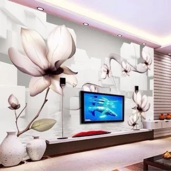 Beibehang Обои на заказ, фрески, эскиз домашнего декора, цветочный фон для телевизора, стены, гостиная, спальня, настенная роспись, 3D обои