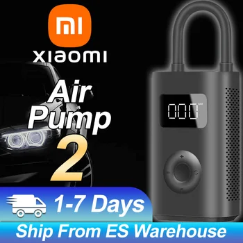 Портативный Мини-Воздушный Насос Xiaomi 2 150PSI Mijia Electric Air Compressor Treasure Type-C LED Мультитул Надувной для Автомобильного Автомобиля
