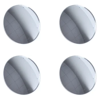 4X Серебристых 3-дюймовых круглых выпуклых зеркал заднего вида для слепых зон для автомобиля Auto