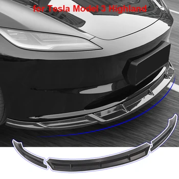 для Tesla Model 3 Highland 2024, Нижняя кромка переднего бампера, Обвес, Спойлер, Разветвитель, бампер Canard Lip, Автоаксессуары Model3