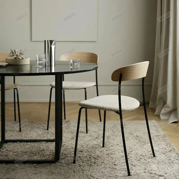 Дизайнерский Обеденный стул из массива дерева, Винтажный Металлический Минималистичный Домашний обеденный стул, Скандинавская Средневековая мебель для столовой Силла для отдыха