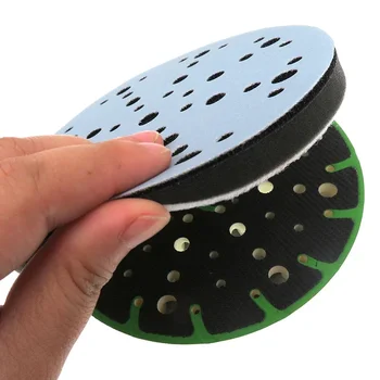 Подушка-подушечка, самоклеящаяся наждачная бумага, полировальный диск, подходящий для полировки изогнутых поверхностей, 6-дюймовая мягкая губка с 48 отверстиями