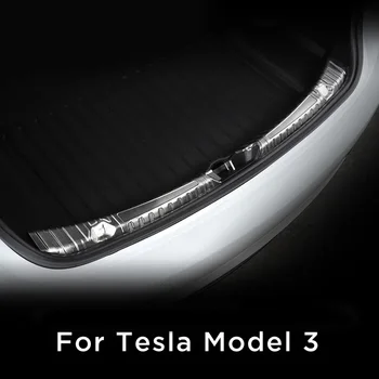 2шт Подножка автомобильного бампера для Tesla Модель 3 2017-2023 Протектор края двери автомобиля Защитный кожух заднего багажника Автомобильные Аксессуары