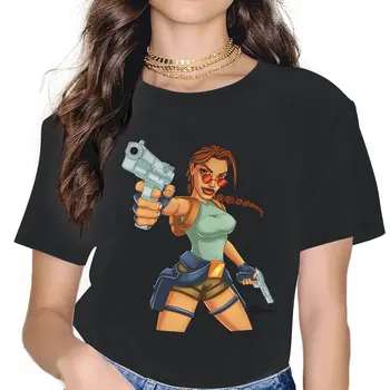 Крутые женские футболки Tomb Raider, Приключенческая игра, фильм о Ларе Крофт, Эстетическая Винтажная Женская одежда с коротким рукавом